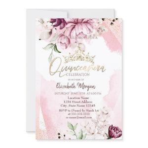 Chic Violet Roses Crown Quinceañera