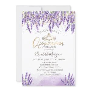 Chic Watercolor Lavanda,String Lights Quinceanera