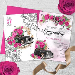 Chicana Lowrider Pink Rose Chola Quinceanera