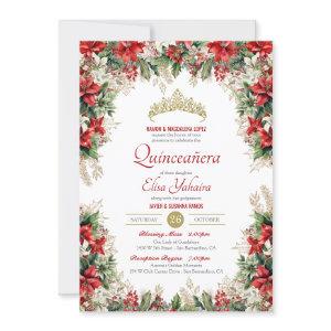 Christmas Flor de Pascua Red Holiday Quinceañera