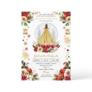 Christmas Snow Globe Princess Winter Quinceañera