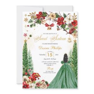Christmas Winter Poinsettia Princess Sweet Sixteen