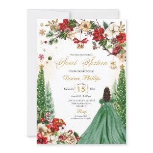 Christmas Winter Poinsettia Princess Sweet Sixteen