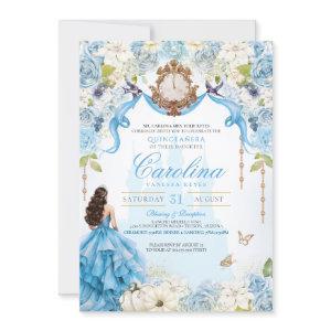 Cinderella Blue & Gold Princess Luxury Quinceanera