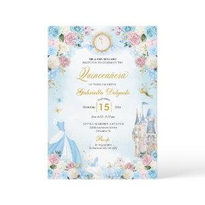 Cinderella Blue & Pink Fairytale Quinceanera