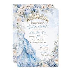 Cinderella Blue Princess Fairytale Quinceañera