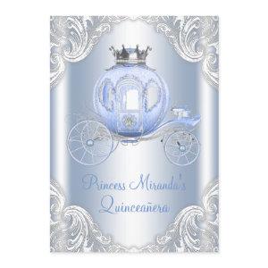 Cinderella Blue Silver Princess Quinceanera