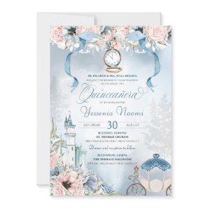 Cinderella Fairy Tale Light Blue Pink Quinceanera