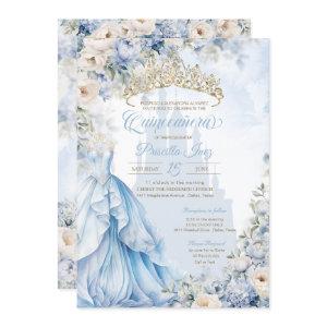Cinderella Princess Blue Fairytale Quinceañera