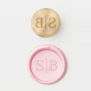 Classic 2 Monogram Elegant Wedding Couple Initial Wax Seal Stamp