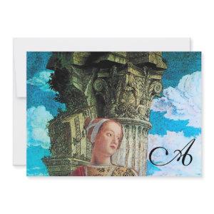 CLASSIC BEAUTY MONOGRAM ,bright antique blue black