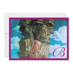 CLASSIC BEAUTY MONOGRAM bright antique blue purple
