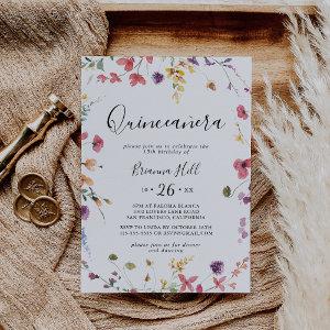 Classic Colorful Wild Floral Quinceañera