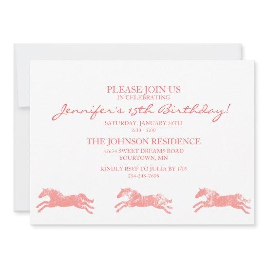 Classic Equestrian girls Fifteenth Birthday