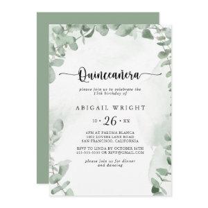 Classic Green Eucalyptus Foliage Quinceañera