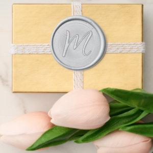 Classic Monogram Script Initial Elegant Stylish Wax Seal Sticker