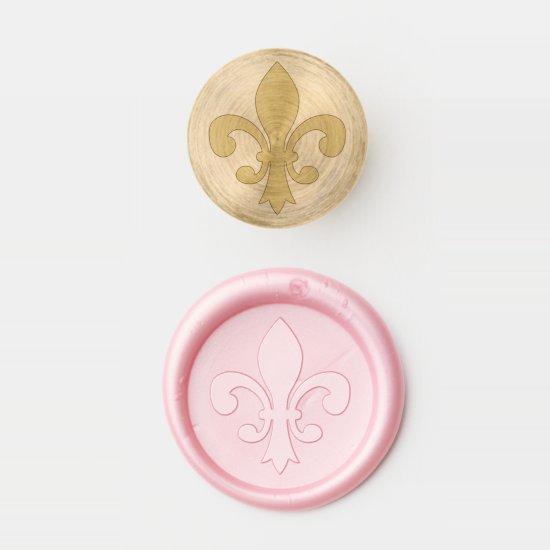 Classic Vintage Fleur de Lis Modern Icon Symbol Wax Seal Stamp