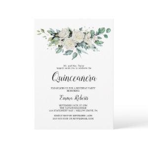 Classic White Flowers Quinceañera