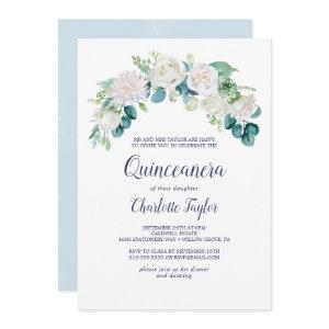 Classic White Flowers Quinceañera