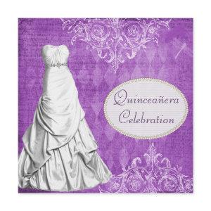Classy Gown Vintage Shabby Chic Purple Quinceanera