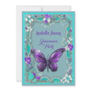 classy luxury turquoise purple Butterflies modern