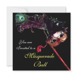CLASSY MARDI GRAS MASQUERADE BALL MASK ,Black