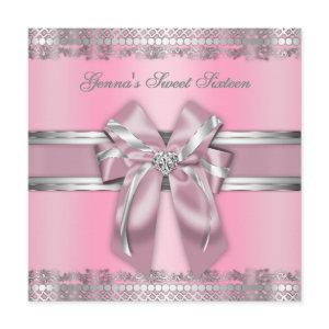 Classy Pink and Silver Invite