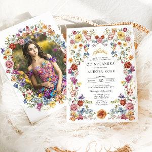 Colorful Boho Floral Quinceañera Mis Quince