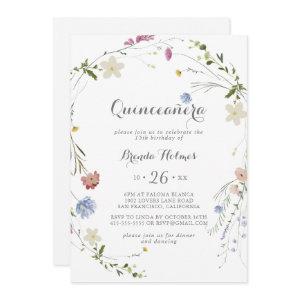 Colorful Dainty Wild Flowers Quinceañera