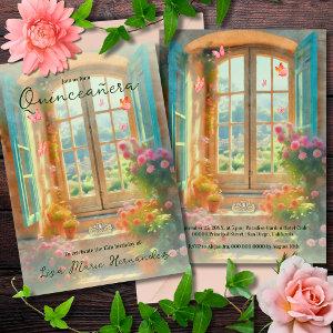 Colorful Fairytale Garden Window Quinceañera