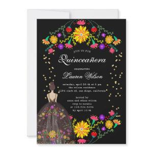 Colorful Floral Dress Quinceanera