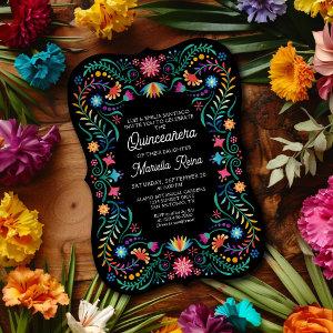 Colorful Floral Photo Quinceanera