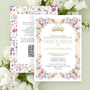 Colorful QR Wildflower Floral Garden Quinceañera
