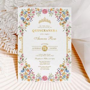 Colorful Wildflower Floral Garden Quinceanera