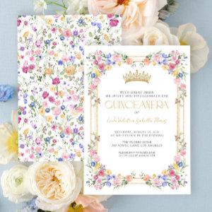 Colorful Wildflower Floral Garden Quinceañera
