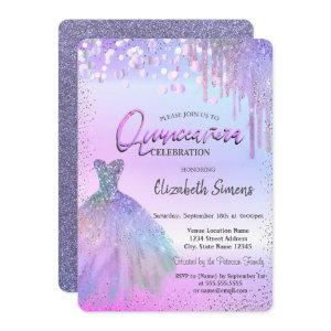 Confetti,Dress,Violet Glitter Quinceañera