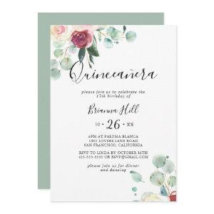 Contemporary Eucalyptus Floral Quinceañera