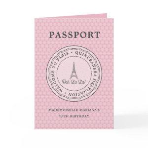 Cool Blush Paris Passport With Picture Quinceañera
