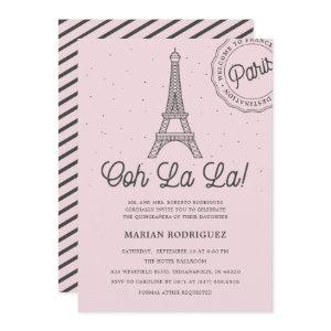 Cool Blush Pink Eiffel Tower Paris Quinceañera