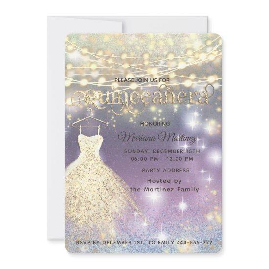 Cool glitter elegant String lights gold sparkle