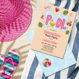 Cool Tropical Summer Pool Party Quinceañera