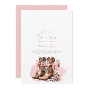 Coquette Western Boots Quinceanera Birthday