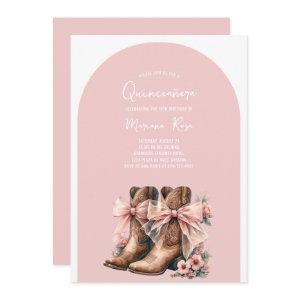 Coquette Western Boots Quinceanera Birthday