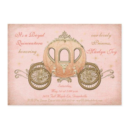 Coral Fairytale Princess Quinceanera