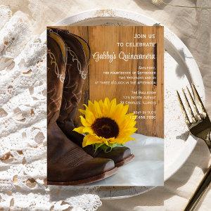 Country Sunflower Western Quinceanera Barn Party