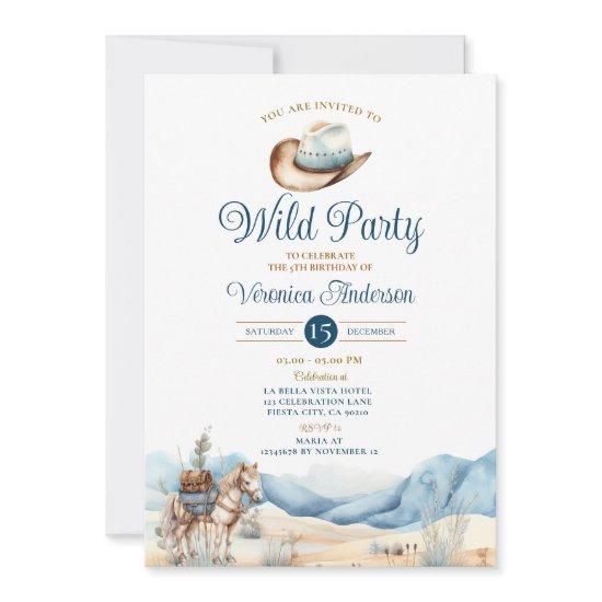 Cowboy Rodeo Wild Party Western Ranch 5th Birthday
