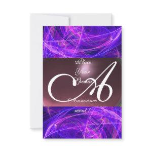 CRAZY PHOTON MONOGRAM purple black  rsvp