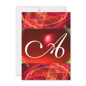 CRAZY PHOTON MONOGRAM red black pink rsvp