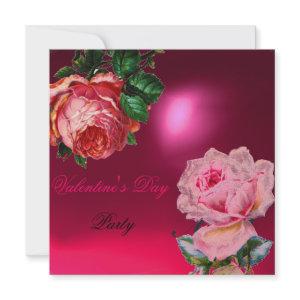 CUPID LACE HEART AND PINK ROSE VALENTINE MONOGRAM