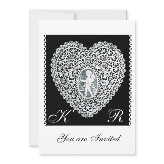 CUPID LACE HEART MONOGRAM